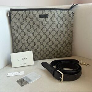Gucci GG Supreme Shoulder Bag 388924 Beige/ Brown